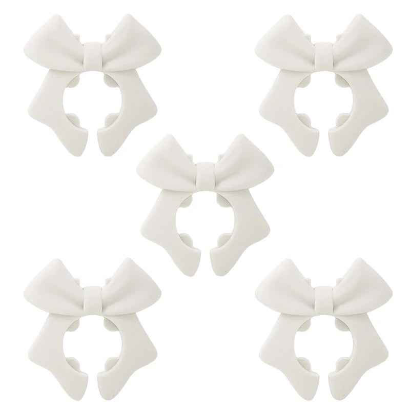 Bow Silicone Spatula Rack Multi-function Pot Clip Bowknot Anti Scalding Overflow Spatula Holder Spoon Rests Kitchen Gadgets