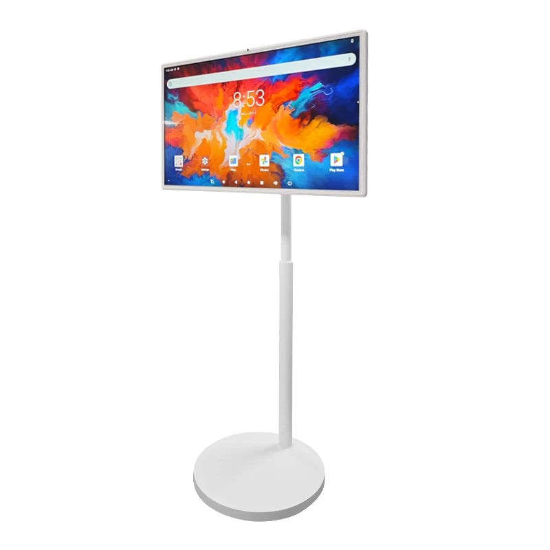 32 Inch Live Streaming Broadcast Equipment Projector Mobile Phone Touch Screen Display Rollable Floor Standing Smart TV