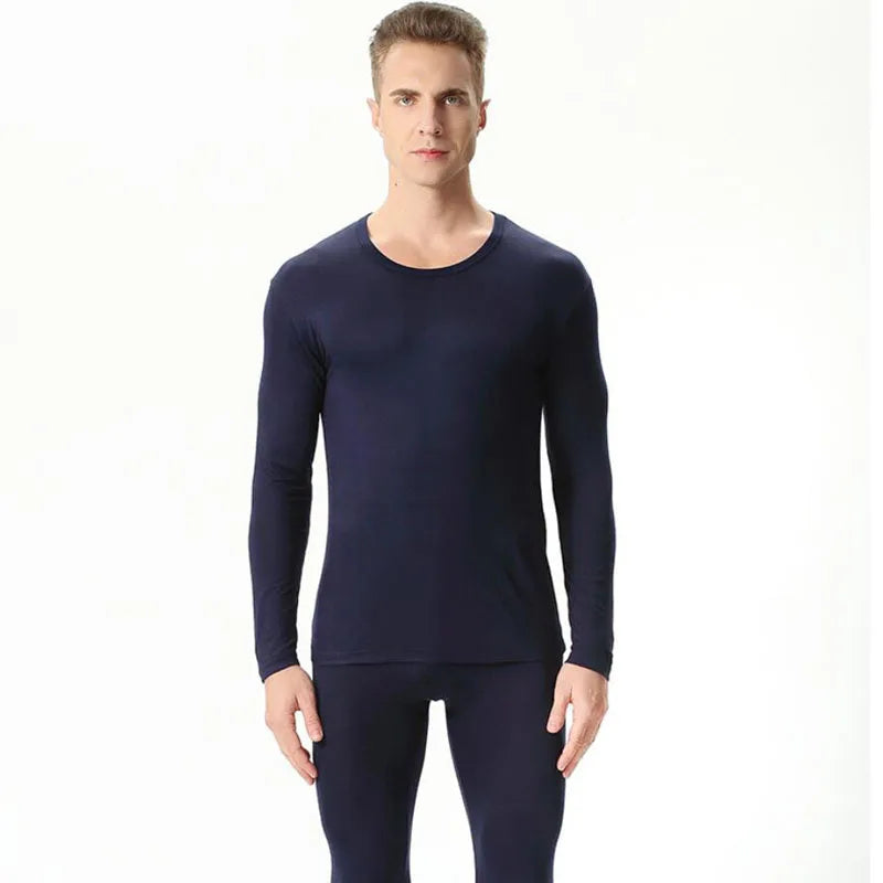 Autumn spring men's plus size Thin thermal underwear sets Large size bottoming shirt  modal underwear suit 7xl 8xl 9xl