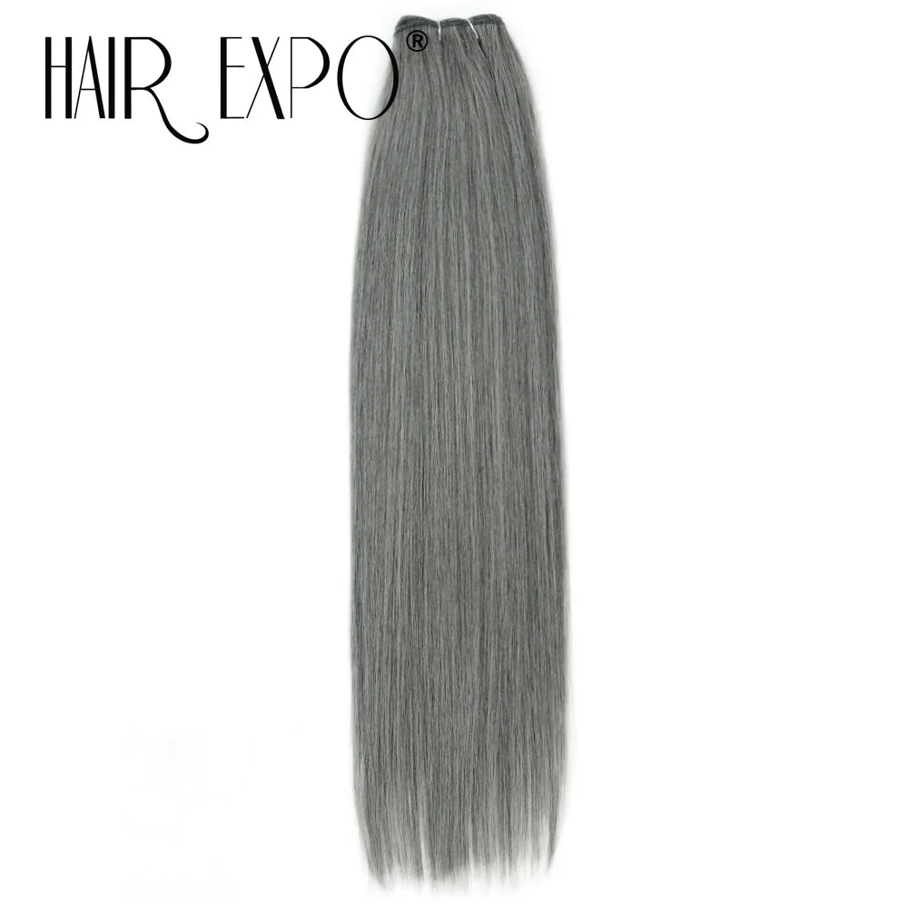 26" Bio Straight Hair Bundles Natural Soft Heat Resistant Fiber Synthetic Fiber Hair Extensions Protein Straight Hair Weave