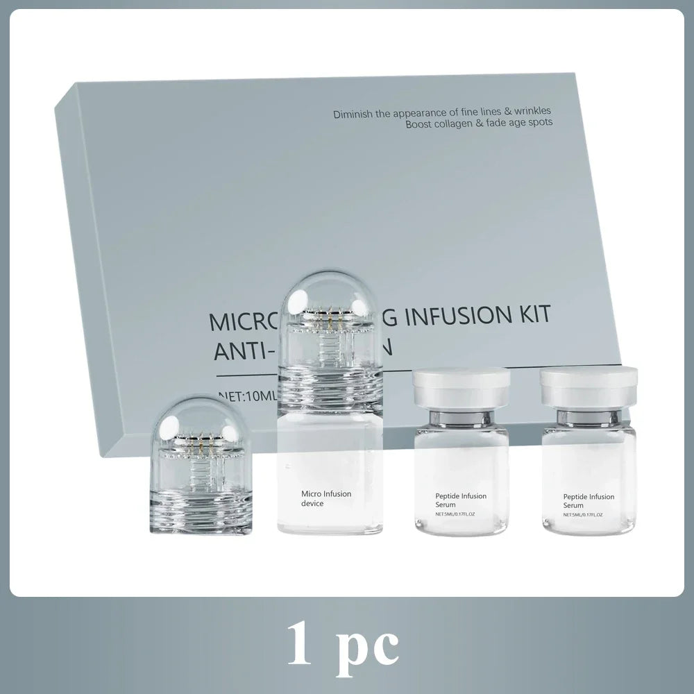 Professional Microneedle Derma Roller Peptide Serum Set Boost Collagen Facial Skin Care Kit Suitable For Daily Beauty Routine