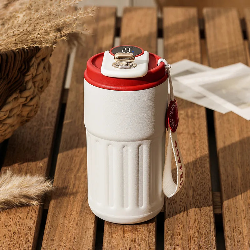 Stainless Steel Vacuum Cup Smart Thermos Bottle Water Digital LED Temperature Coffee Cup Office Cup Business Portable Mug
