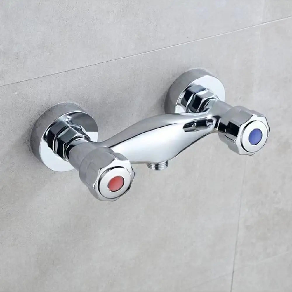 Modern Metal Out Water Inlet Valve Double Control Hot and Cold Double Shower Faucet Valve Wall Mounted Diverter Valve