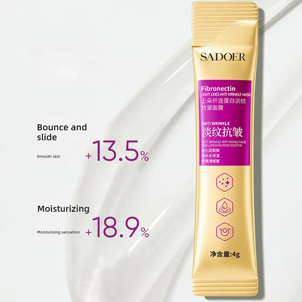 4g X 20pcs Fibronectin Anti-Wrinkle Facial Masks Moisturizing Skin Lifting Elastic Smooth Beauty & Health Face Care