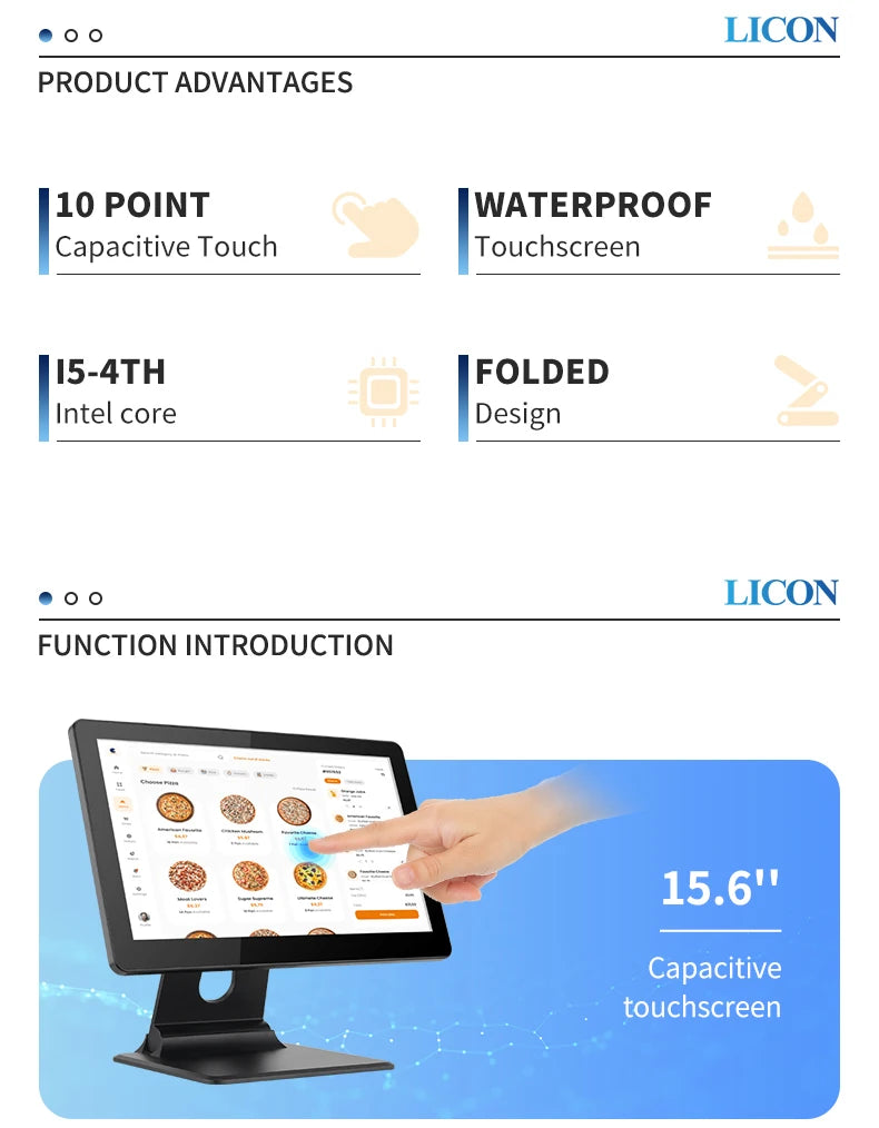 Windows 10 Capacitive Touch Screen Systems Cash Register Systems  Machine Terminal All-in-One Computer