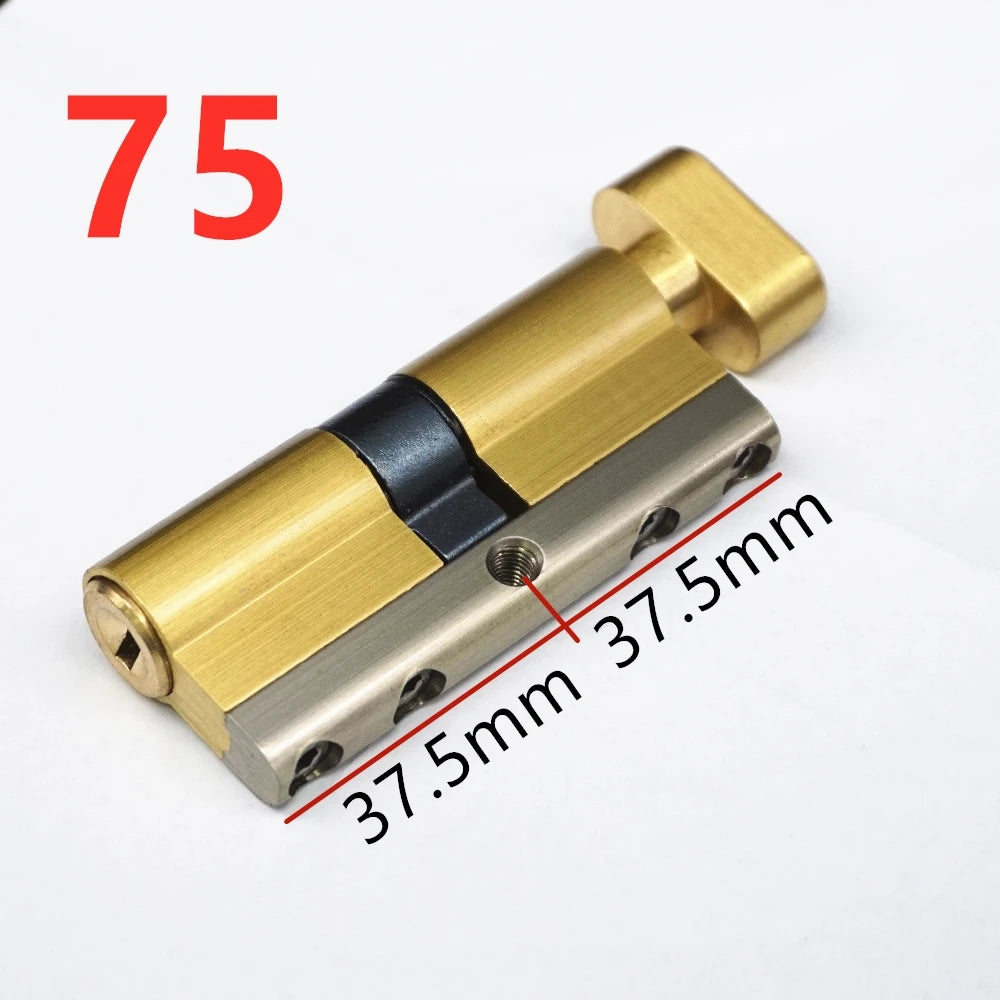 Super D-grade 8-track Single Opening with Knob Anti-theft Cylinder,Universal Lock Core for Iron and Wooden Doors,8 Keys Cilindro