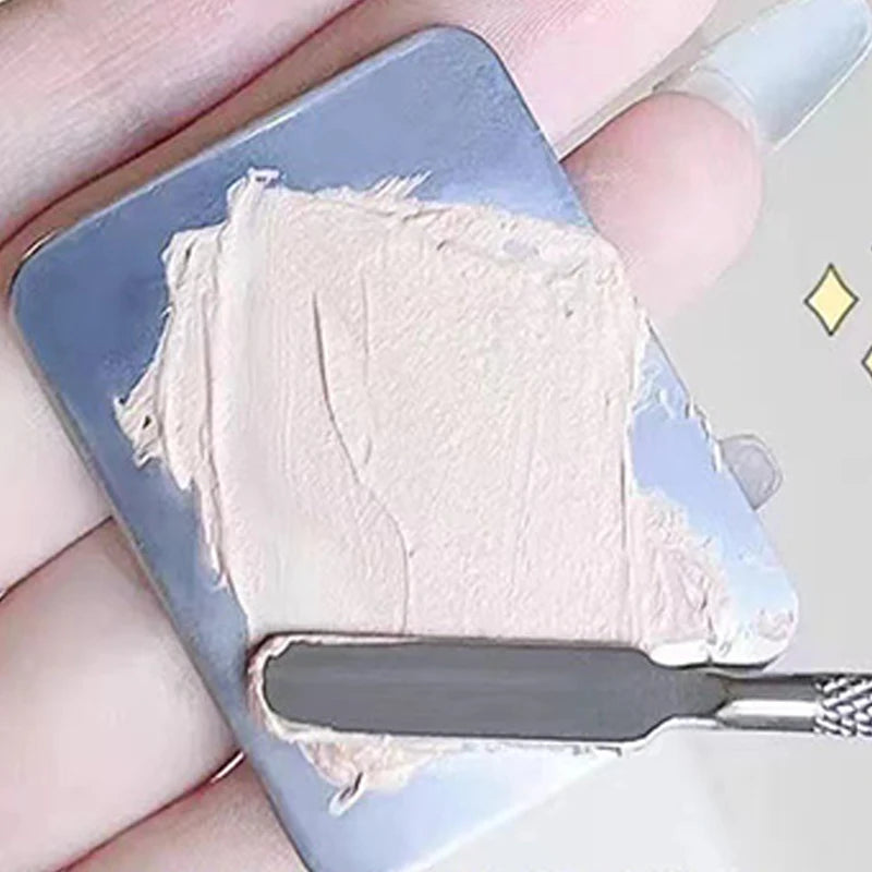 Makeup Foundation Brush Mixing Palette Stainless Steel Foundation Lipstick Eye Shadow Mixer Palette With Spatula MakeUp Tools