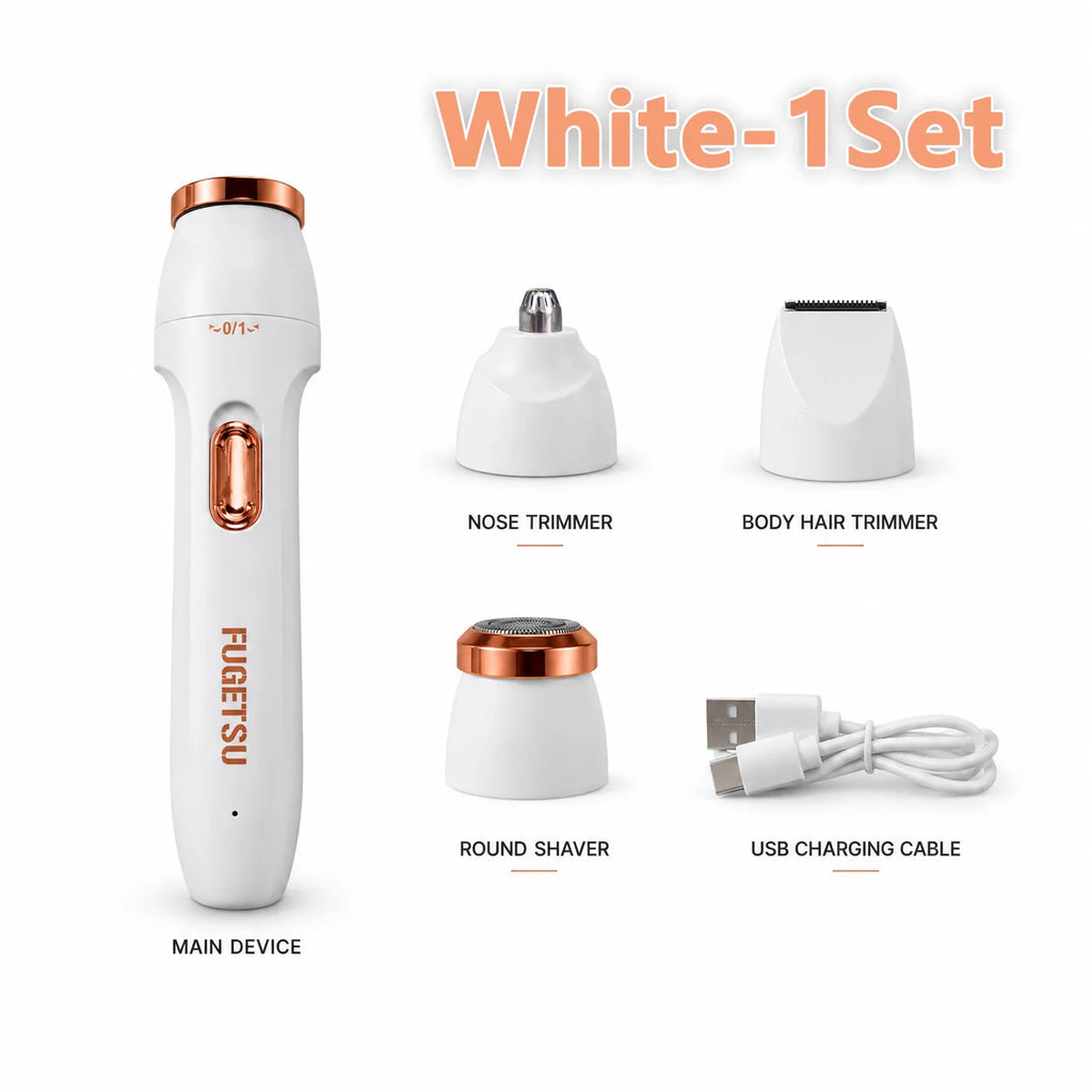 2026 New Ladies 3 in 1 Electric Hair Removal Set Portable Multi Head Shaver Painless for Face Legs Underarm Bikini