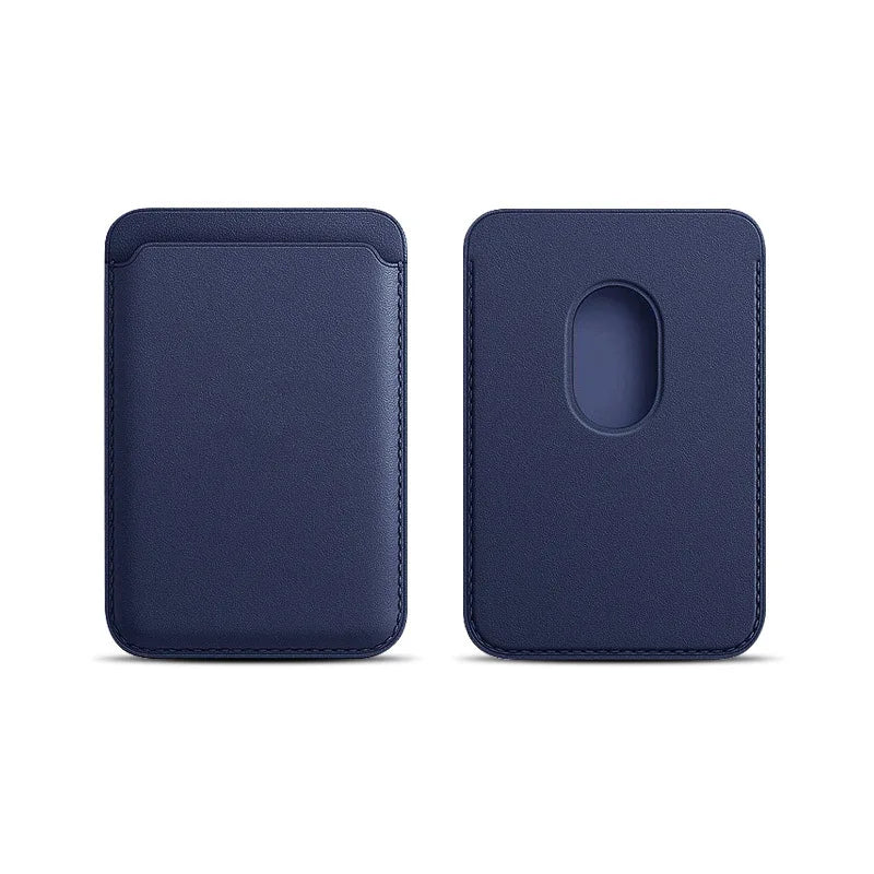 Magnetic Card Holder Leather PU Card Sleeve ID Card Holder Mobile Phone Back Sticker Bag For Magsafe iPhone 17 Card Holder Cover