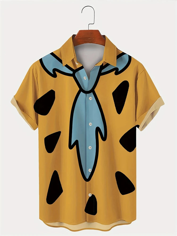 2025 Hawaii Men's Shirts 3d Printed Loose Plus Size Shirts and Blouses High Quality Men's Clothing Beach Party Sweatshirts