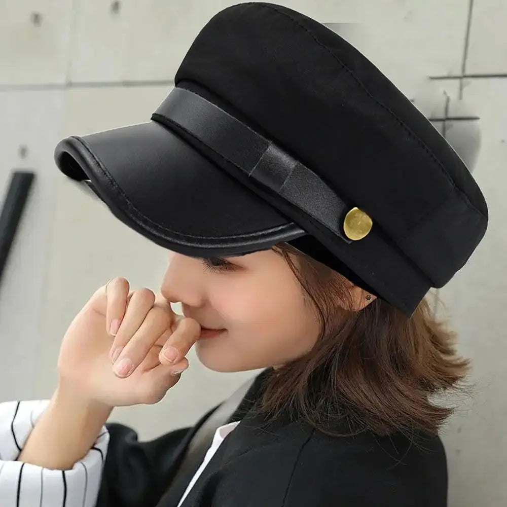 Navy Cap Vintage Flat Cap Octagonal Hat British Style Beret Hats Salior Hat Newsboy Hat Flat Peaked Caps Outdoor Travel
