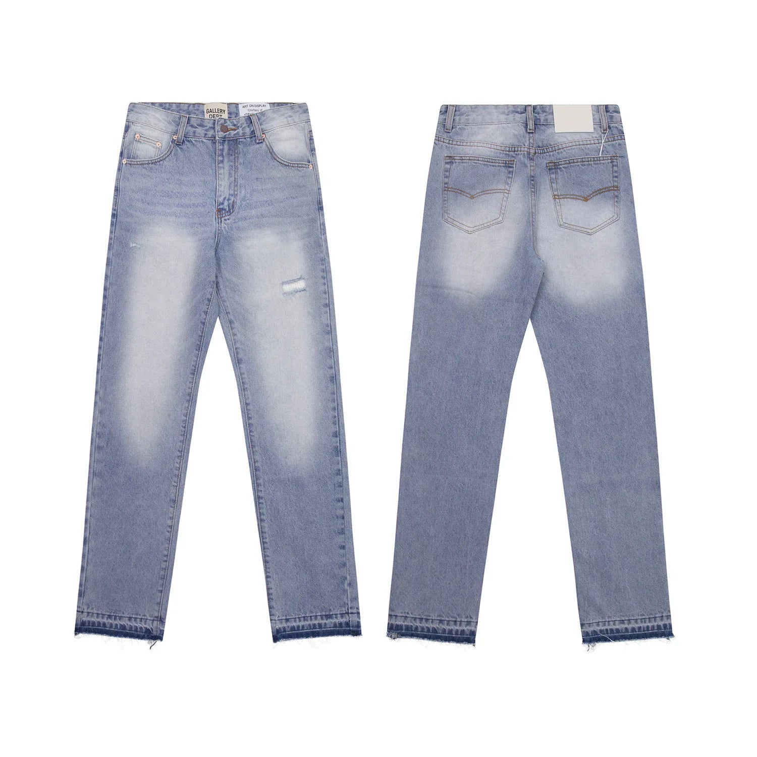 Denim Bell-bottoms Washed And Worn Patchwork Jeans