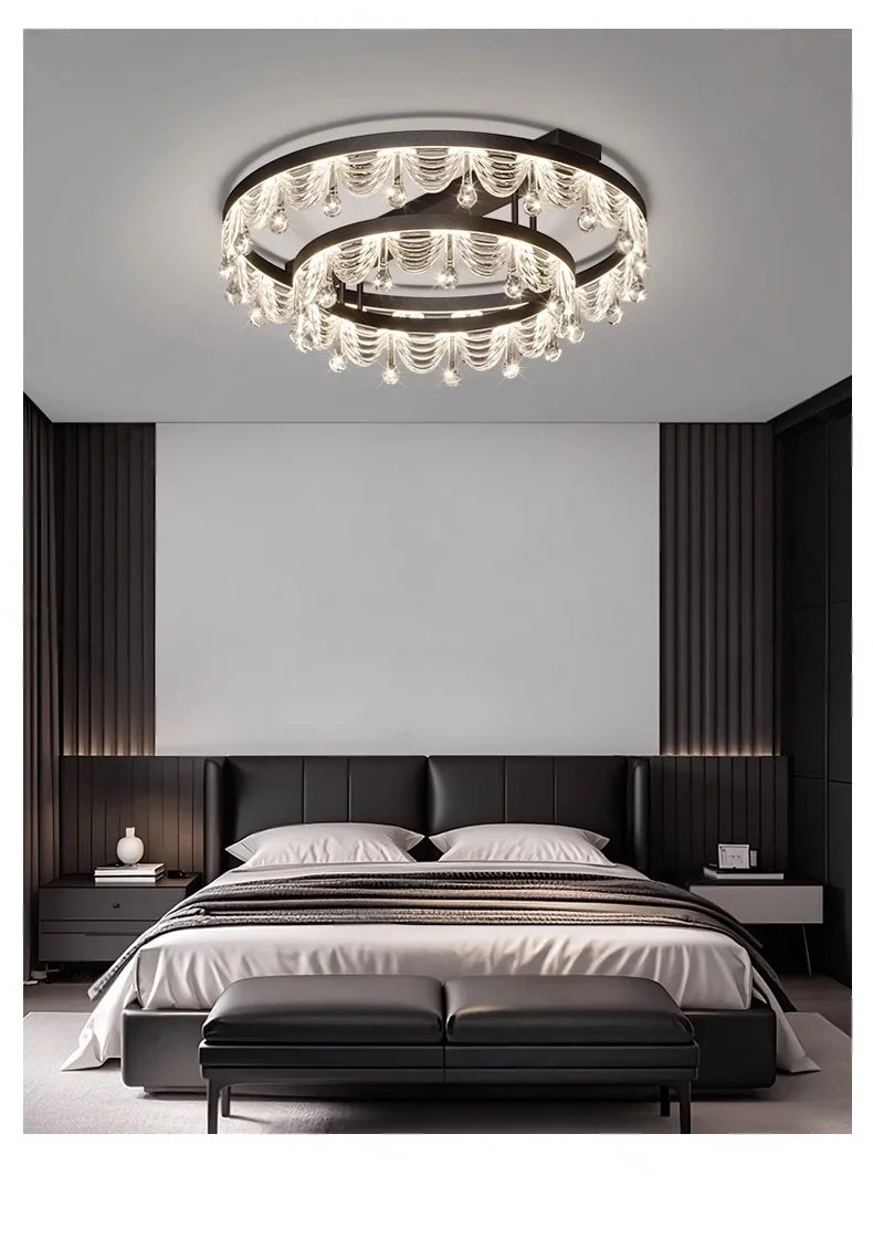 Ceiling Light LED Simple Modern Atmospheric Light Luxury Full Spectrum Eye Protection Room Lamp Use Suitable for Home Decoration