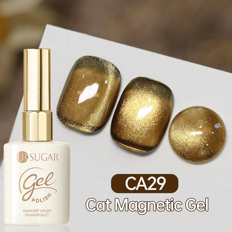 UR SUGAR 15ml Cat Magnetic Gel Jelly Glass Full Coverage Varnis Magnetic Gel Soak Off UV LED Gel Autumn Winter Xmas Manicure