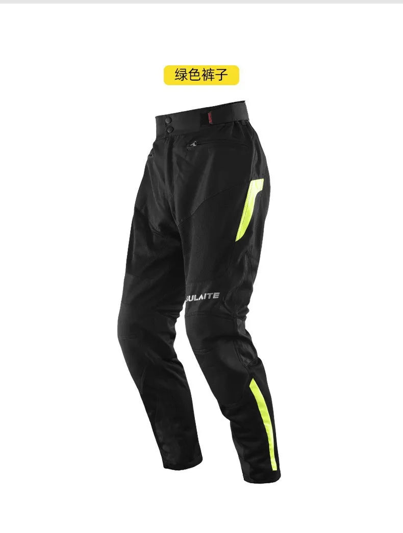 SULAITE Summer Motorcycle Jacket Suit Breathable Riding Gear Protective Racing Coat Motorbike Equipment for Men
