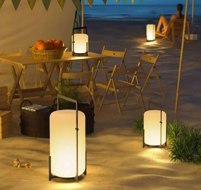 Modern Outdoor Indoor Floor Lamp White Acrylic Black Metal Lighting Floor Light For Garden Hotel Parlor Dining Room Bedroom