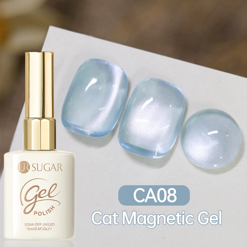 UR SUGAR 15ml Cat Magnetic Gel Jelly Glass Full Coverage Varnis Magnetic Gel Soak Off UV LED Gel Autumn Winter Xmas Manicure
