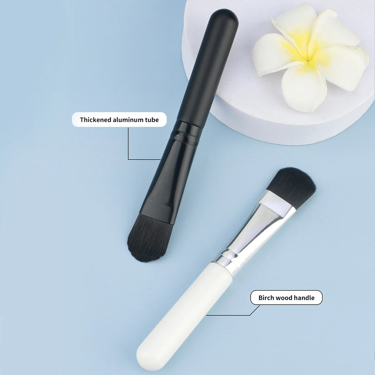 Face Mask Brush Flat Soft Hair Facial Cleansing Skin Care Blender Foundation Applicator Concealer Brush Beauty Makeup Tool