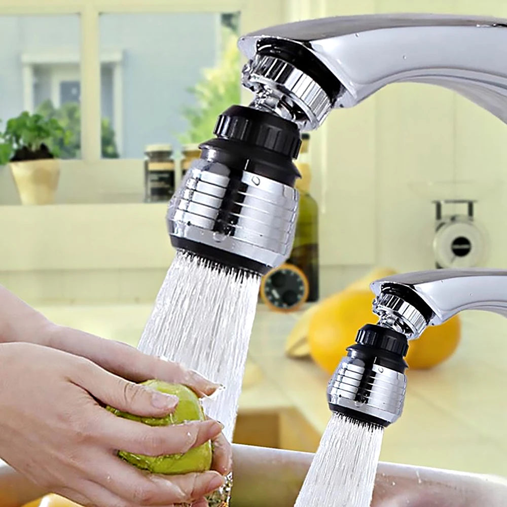 Sink Tap Rotatable Water Bubbler 360 Degree Rotating Water Swivel Faucet Head Aerator for Kitchen