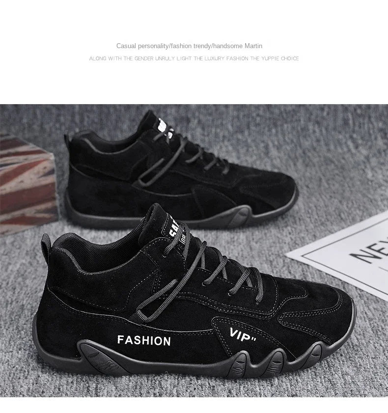 Ankle Boots For Men Spring Man Casual Sneakers Non Slip Khaki Work Mens Shoe Short Boots Loafers Lace Up zapatos de hombres