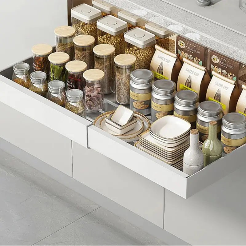 Pull out cabinet organizer slide out drawers for kitchen cabinets with drawers pantry shelves instead of all over the counter