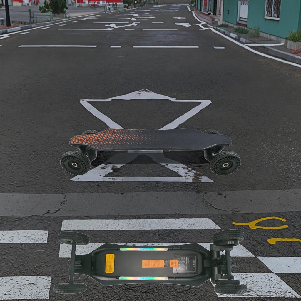 Popular 2000W Endurance Electric Skateboard 4x4 Wheel 7500mAh Battery Hub Motor Road Ready Longboard Featuring Gravity Casting