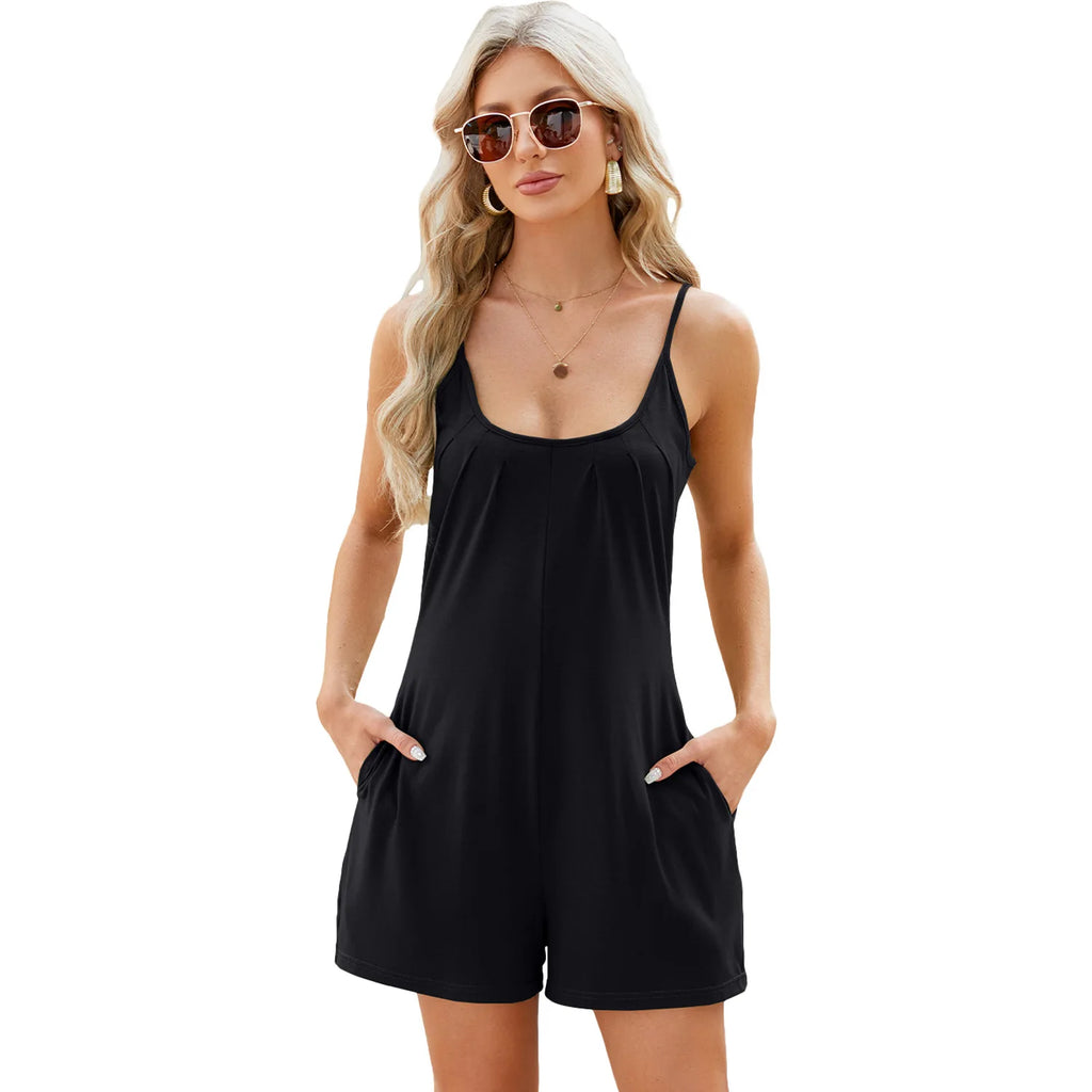 Summer Women's Rompers Casual Fashion Womans Clothing Summer Women 2025 Jumpsuit Boho Beach Vacation Sexy Jumpsuits Loose Pants