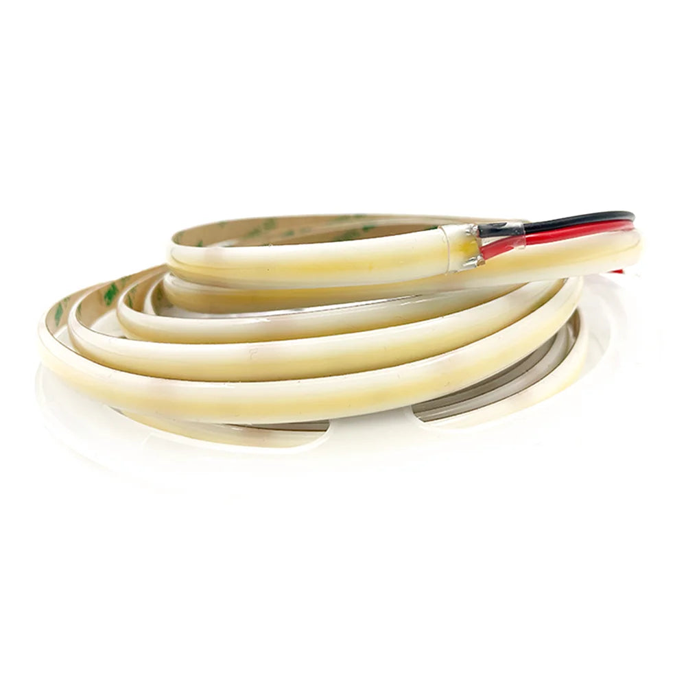 12V LED COB Neon Strip Light Waterproof IP65 Flexible Linear LED Tape Dimmable LED Ribbon 5M RA90 Warm White 2700K 3500K 5000K