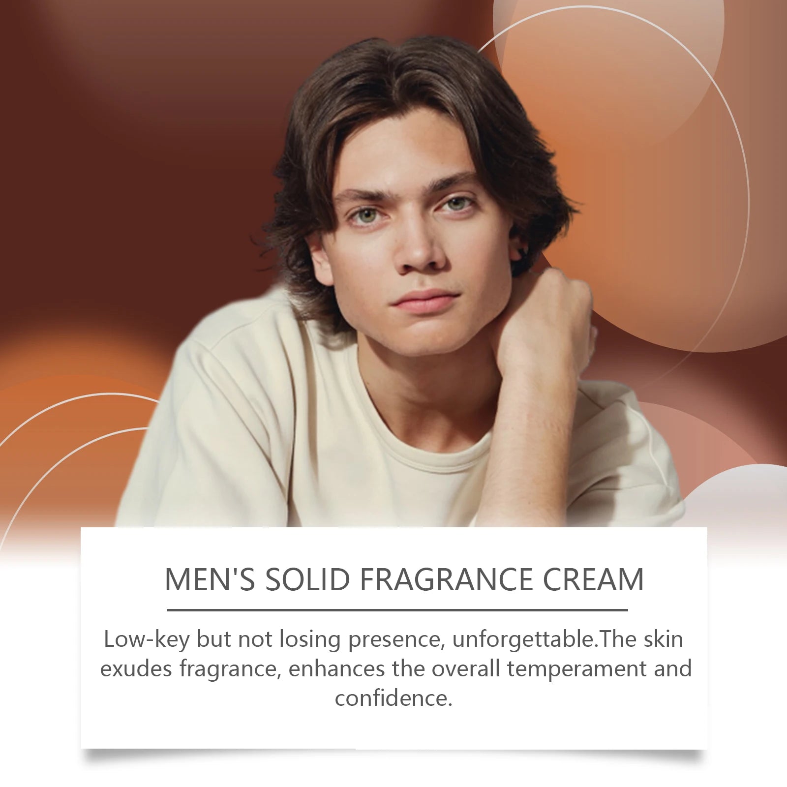 3Scents Men's Solid Cologne Lasting Fresh Cologne Pheromones Fragrance Men Deodorant Portable Woody Scent Solid Fragrance Balm