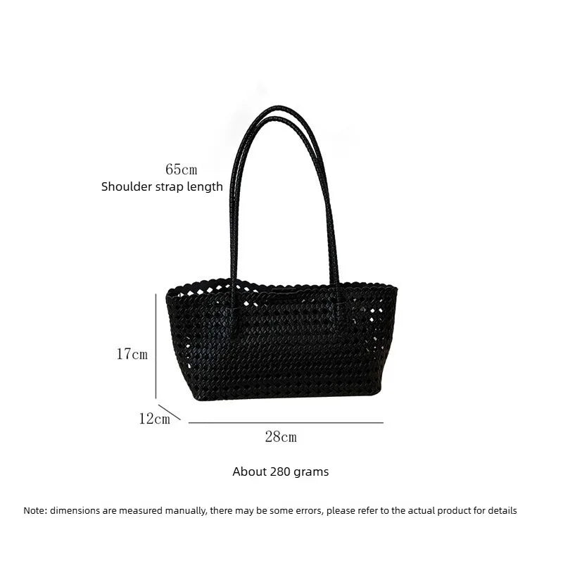 2026 New Fashion Hollow Out Woven Tote Bag for Women Large Capacity Commute Single Shoulder Handbag for Summer