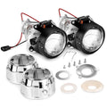 2 Pcs 2.5 inch Bi-Xenon Projector Lens H4 H7 Socket Car Headlight Lenses Use H1 HID Bulb For Retrofit Replacement Auto Headlamp