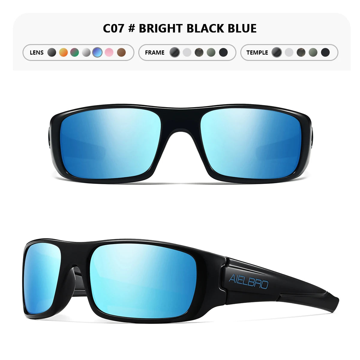 4PCS Sun Glasses – Unisex Square Frames with UV400 Lens, Perfect for Driving, Golf, Fishing All-Weather Outdoor Activities