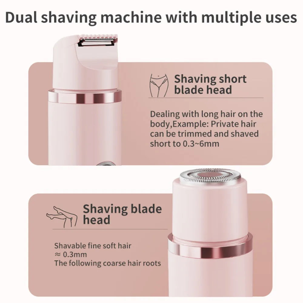 2‑in‑1 Body & Facial Shaver, Dual‑head Bikini Trimmer, Ideal Beauty Gift for Christmas and New Year