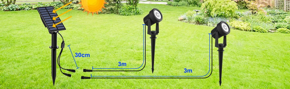 Solar Green Light Outdoor Garden Wall Lamp for Tree Street Decor IP65 Waterproof LED Landscape Countyard Solar Powered Light