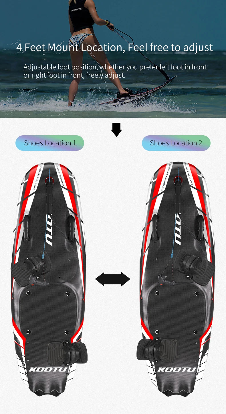 KOOTU Fuel Engine Surfboard 109cc Electric Surfboard Carbon Fiber Surfboard Powerful High Speed Surfboards