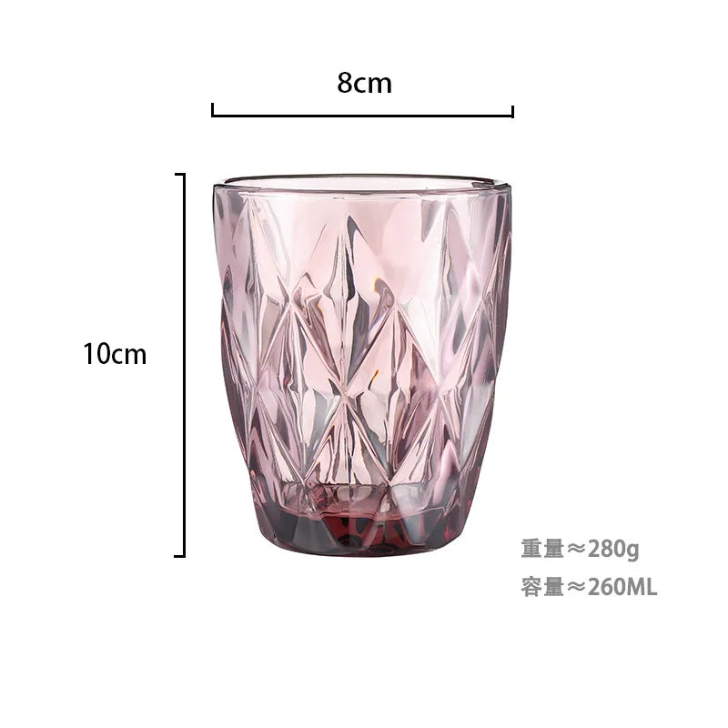 260 ml Water Glass for Juice Beer Tea Milk Wine Drinking Drinkware for Cold Drink Glasses Family and Friends Party