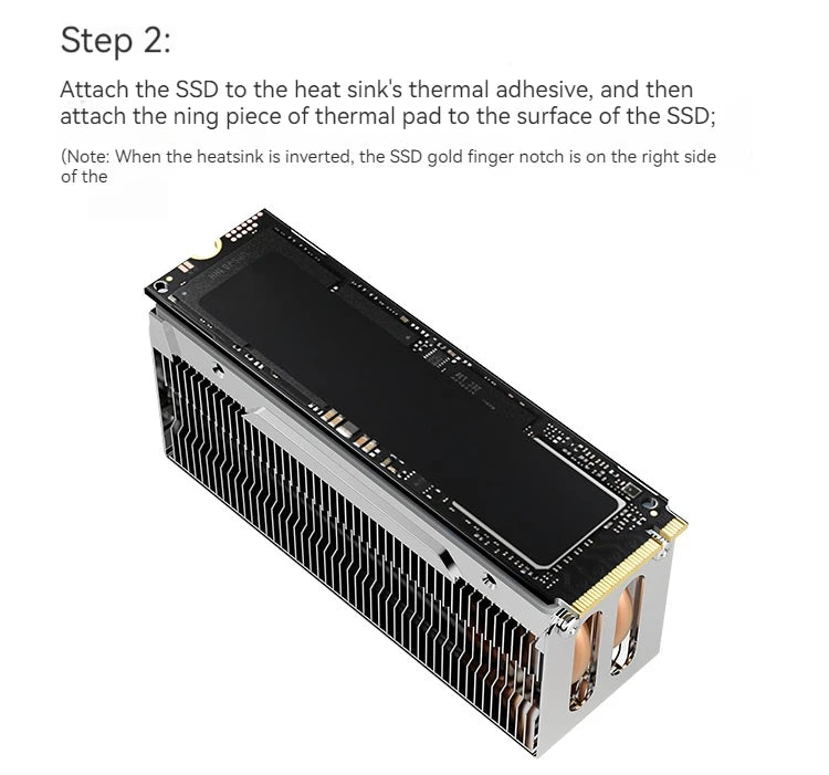 TEUCER M.2 SSD Heat Sink M2 2280 NVME Cooler Kit Dual Heat Tube Aluminum Copper Material PC Solid State Drive Radiator