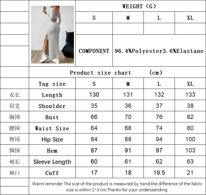 Elegant Women Summer Dress Square Neck Backless Long Sleeve Midi Dress Simple Chic Design