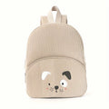 Personalized Name Embroidered Kids Backpack Pastel Corduroy Toddler Bag Soft Ribbed Fabric School Pack Cute Kindergarten Gift
