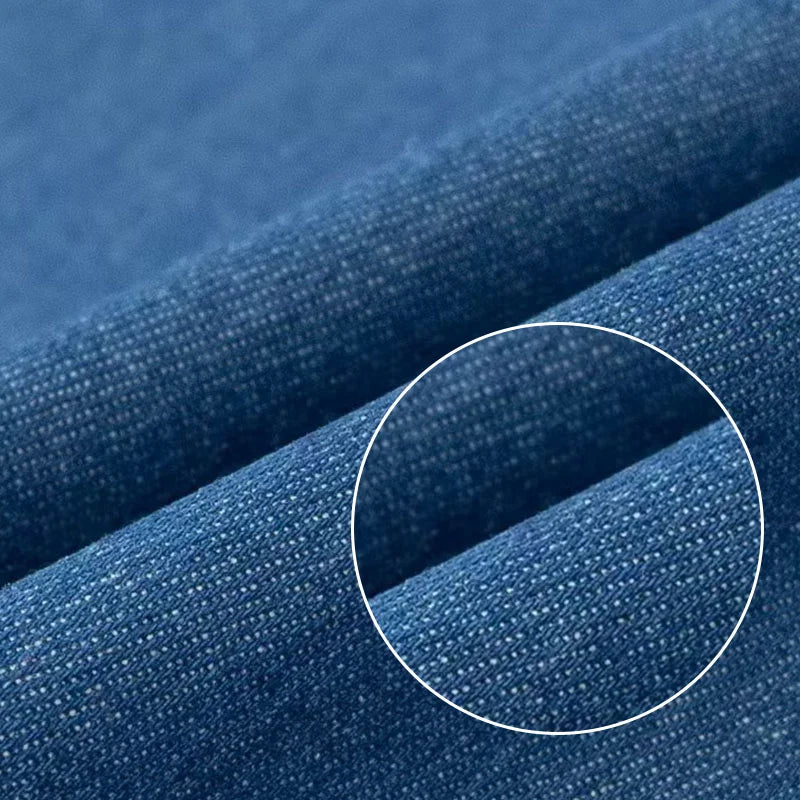 1 Yard of Vintage Cotton Blue Denim Fabric, Lightweight and Soft Material, Suitable for Making Handmade Items Such as Doll Clothes, Jeans, Dresses, Bags, Hats, Aprons, Etc