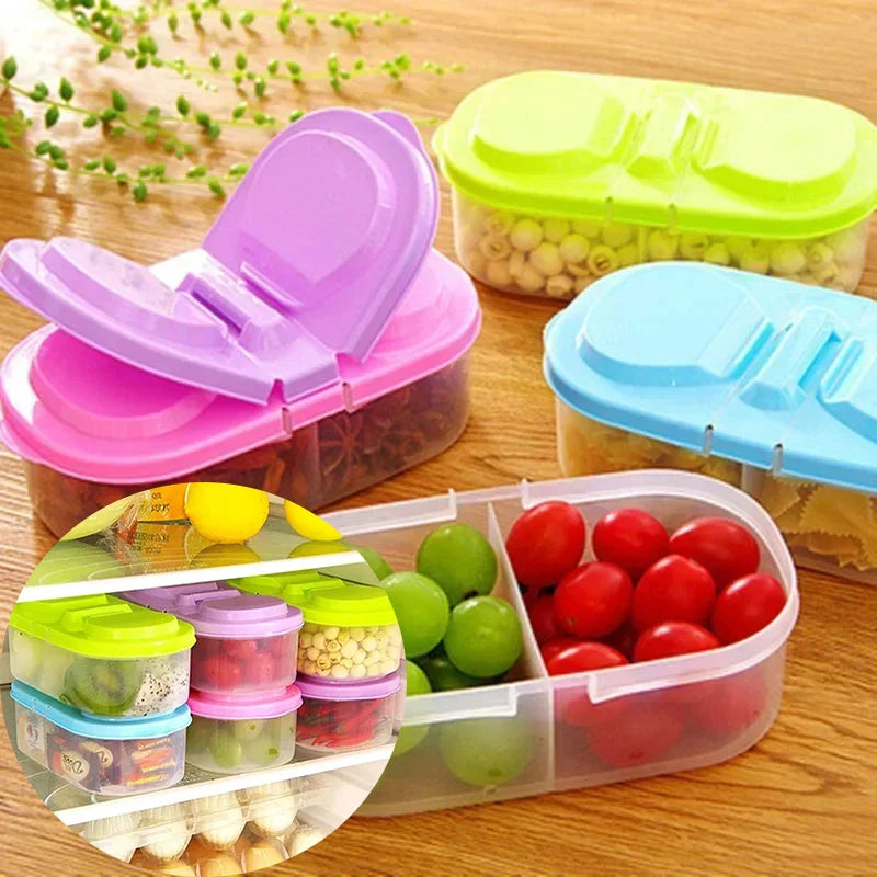 1/4pcs Portable Lunch Box for Kids Camping Picnic with Transparent Compartment Leakproof Food Storage  Secure  Clasps  Container