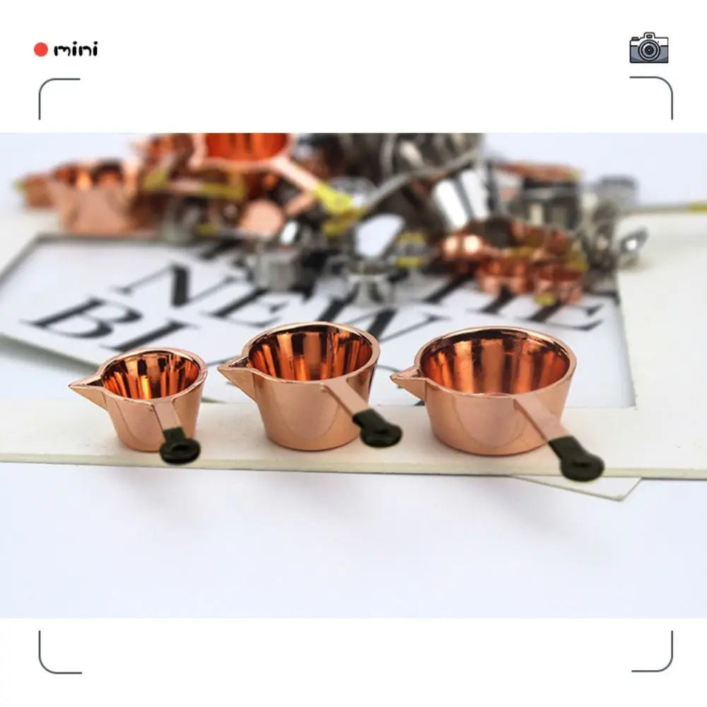 Kettle 1:12 Mini Kitchen Utensils Sets Cookware 1:12 Scale Kitchen Set Mini Alloy Mini Kitchen Cooking Kit House Props