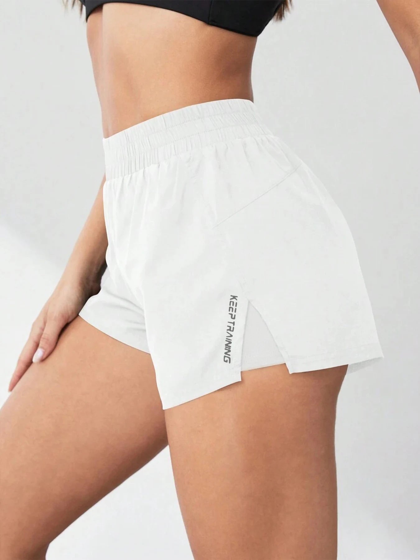 2026 New Style Faux Two-Piece Anti-Exposure Yoga Shorts Sports Shorts Running Fitness Tennis Casual Basic Sports Pants Women's