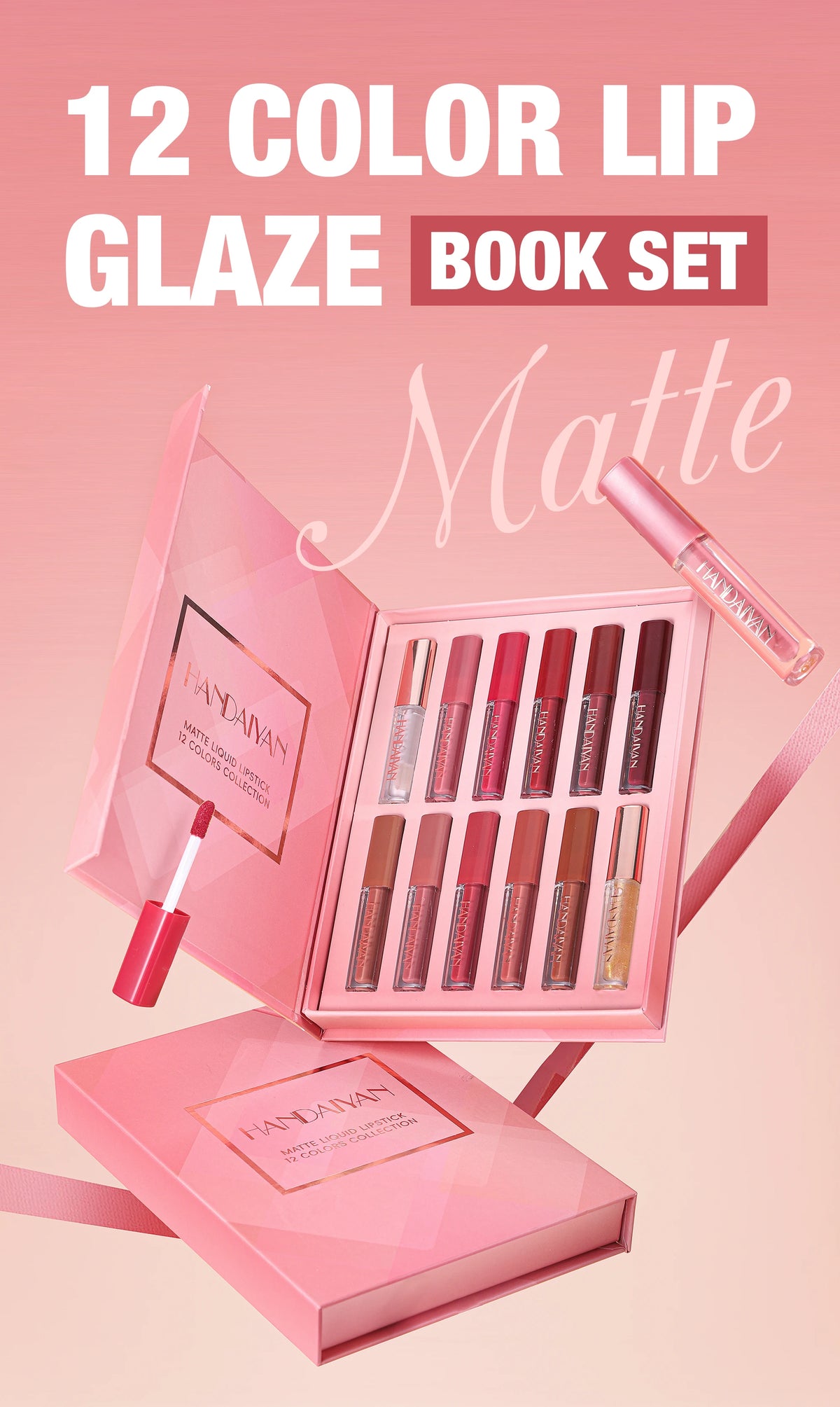 12 Shades Velvet Lipstick Set Nude Matte Lip Gloss Long Lasting Waterproof Smudge Proof Beauty Makeup Kit