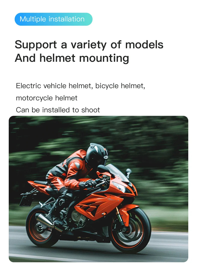 Waterproof Action 4K Camera 1080P Ultra Mini Wireless WiFi POV Bodycam for Bicycle Motorcycle Pocket Sports Recording HD Quality