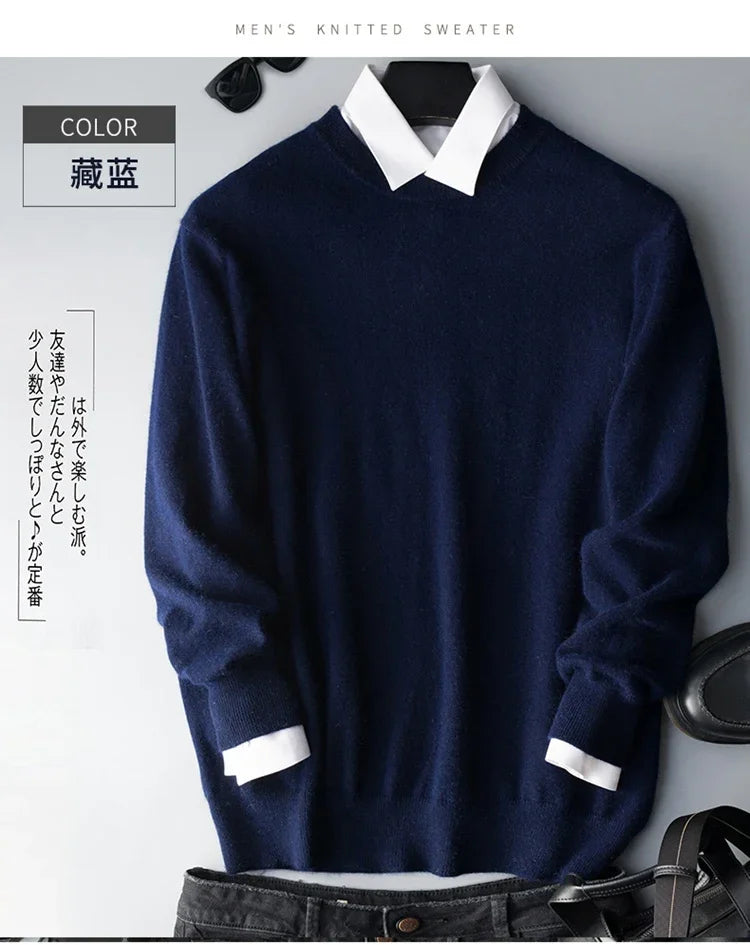 Cashmere Cashmere Sweater Men 2025 Autumn Winter Jersey Jumper Robe Hombre Pull Homme Hiver Pullover Men O-neck Knitted Sweaters