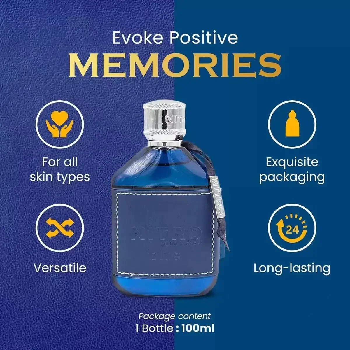 Men's Eau de Parfum, Oriental Woody Spicy Fragrance Spray, Long Lasting Scent for Daily Wear & Dating