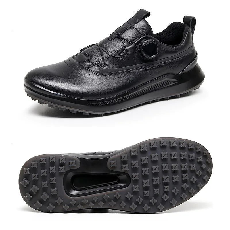New Shoes For Men Genuine Leather Casual Shoes Cool Black Flat Skateboard Shoes Street Fashion Sneaker