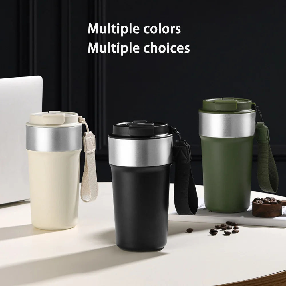 17oz/510ml Insulated Cup 304 Stainless Steel Thermos Coffee Cup Leak-Proof Water Cup with Lid Travel Mug Keep Hot Cold