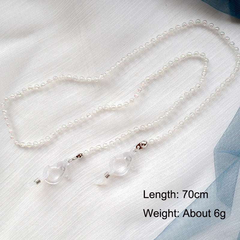 Fashion Glasses Chain For Women Mask Lanyard Holder Transparent Heart Flower Charms Sunglasses Chain Neck Strap Jewelry Gift